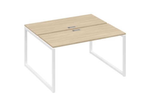 Рабочая станция (2х140) Мира Одри, цвет дуб скандинавский + белый