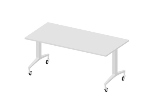 Стол мобильный складной Смит Конференц, цвет белый + белый