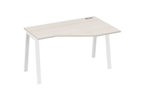 Стол эргономичный правый Мира Трио, цвет дуб шамони + белый