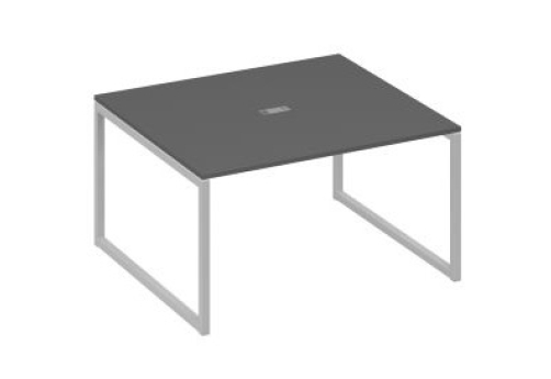 Стол для переговоров прямоугольный Мира Одри, цвет антрацит премиум + серый
