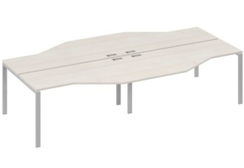 Рабочая станция эргономичная (4х160) Мира Нумо, цвет дуб шамони + серый