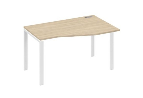 Стол эргономичный правый Мира Нумо, цвет дуб скандинавский + белый