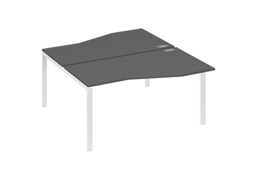 Рабочая станция эргономичная (2х160) Мира Нумо, цвет антрацит премиум + белый