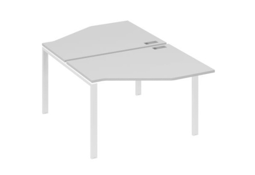 Рабочая станция эргономичная (2х120) Мира Нумо, цвет серый + белый