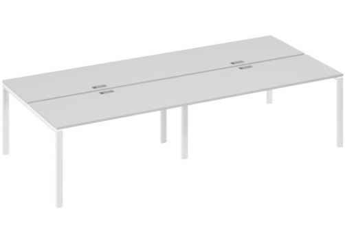 Рабочая станция (4х160) Мира Нумо, цвет серый + белый