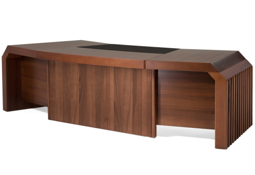 Cтол для руководителя Тоскана, цвет орех Италия + черный