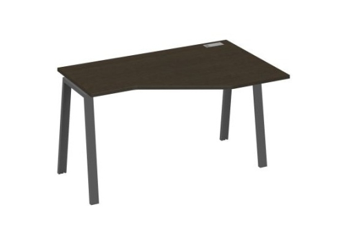 Стол эргономичный правый Мира Трио, цвет венге + антрацит