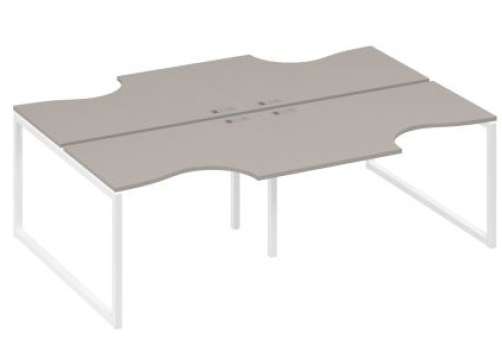 Рабочая станция эргономичная (4х120) Мира Одри, цвет мокко премиум + белый