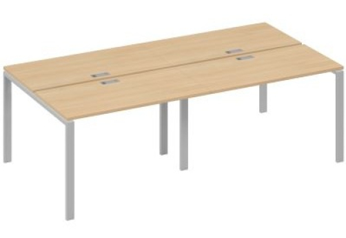 Рабочая станция (4х120) Мира Нумо, цвет натуральный дуб + серый