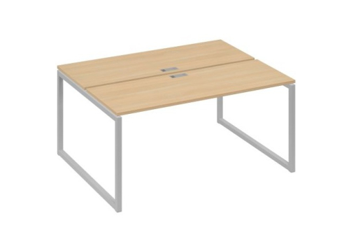 Рабочая станция (2х160) Мира Одри, цвет натуральный дуб + серый