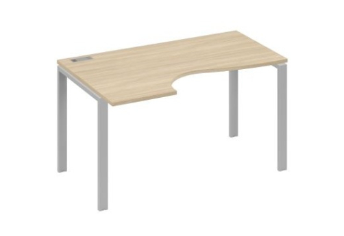 Стол эргономичный левый Мира Нумо, цвет дуб скандинавский + серый