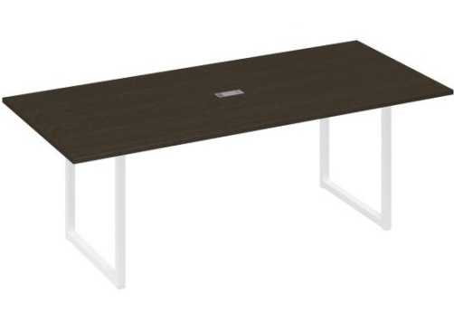 Стол для переговоров прямоугольный Мира Одри, цвет венге + белый