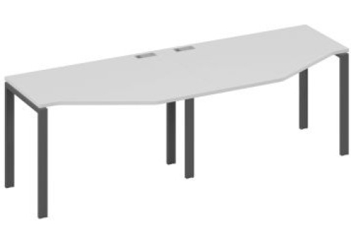 Рабочая станция эргономичная (2х120) Мира Нумо, цвет серый + антрацит