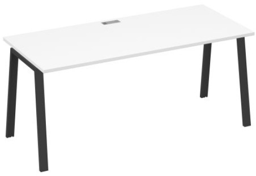 Стол письменный Мира Трио, цвет белый премиум + антрацит