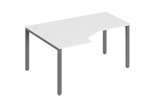 Эргономичный стол левый, цвет белый
