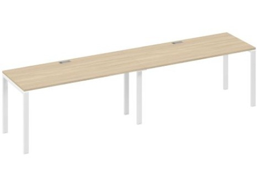 Рабочая станция (2х160) Мира Нумо, цвет дуб скандинавский + белый
