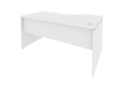 Стол криволинейный левый, цвет белый