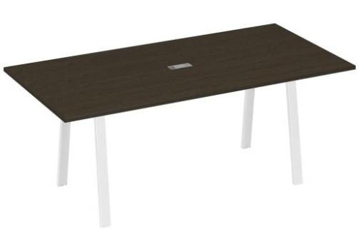 Стол для переговоров 200 Мира Трио, цвет венге + белый