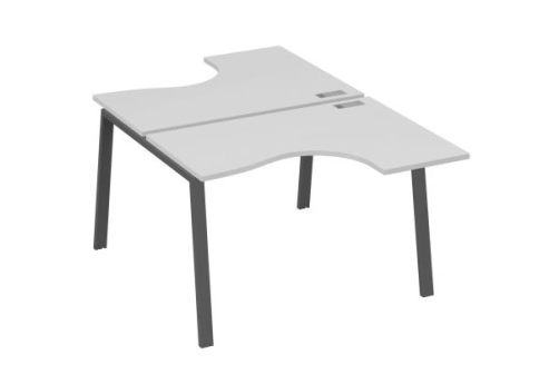 Рабочая станция эргономичная 2х120 Мира Трио, цвет серый + антрацит