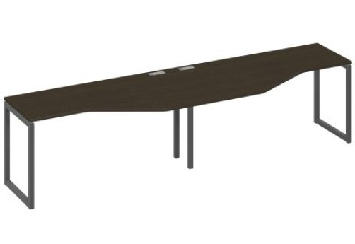 Рабочая станция эргономичная (2х160) Мира Одри, цвет венге + антрацит