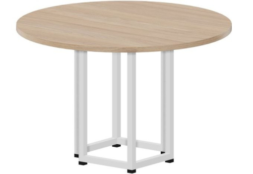 Стол журнальный Мейлон, цвет светлый дуб + белый