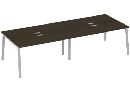 Рабочая станция 4х160 Мира Трио, цвет венге + серый