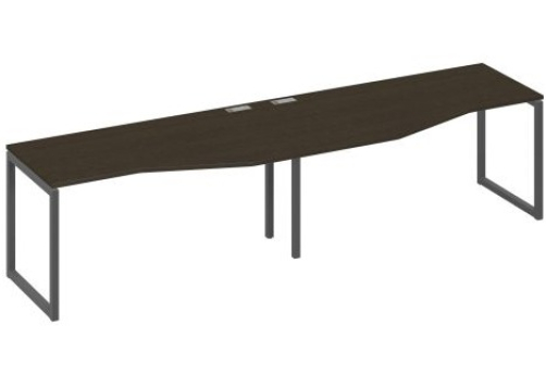 Рабочая станция эргономичная (2х160) Мира Одри, цвет венге + антрацит