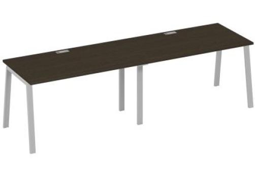 Рабочая станция 2х140 Мира Трио, цвет венге + серый