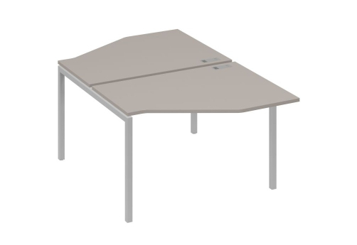 Рабочая станция эргономичная 2х120 Техно Мира Лофт, цвет мокко премиум + серый