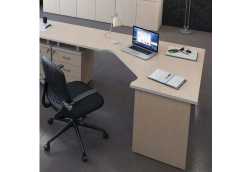 Рабочая станция левая Данта, цвет светлый дуб