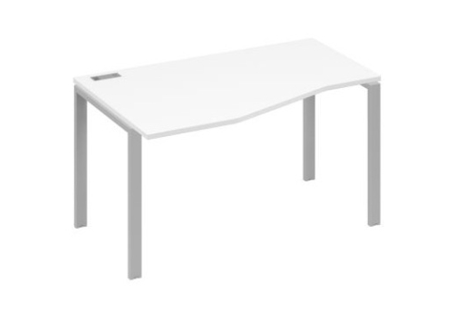 Стол эргономичный левый Мира Нумо, цвет белый премиум + серый