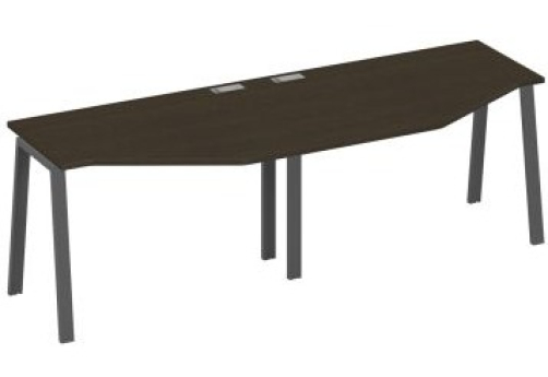 Рабочая станция эргономичная 2х120 Мира Трио, цвет венге + антрацит