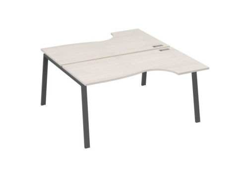 Станция рабочая эргономичная 2х160 Мира Трио, цвет дуб шамони + антрацит