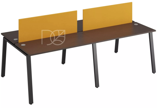 Стол на 4 рабочих места (с просветом), цвет венге