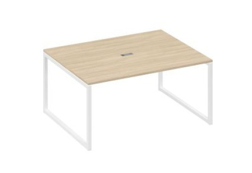 Стол для переговоров прямоугольный Мира Нумо, цвет дуб скандинавский + белый