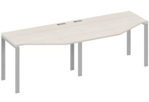 Рабочая станция эргономичная (2х120) Мира Нумо, цвет дуб шамони + серый