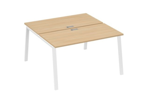 Станция рабочая 2х140 Мира Трио, цвет натуральный дуб + белый