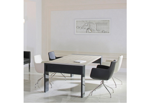 Стол для переговоров Гавана, цвет гавана + серый глянец