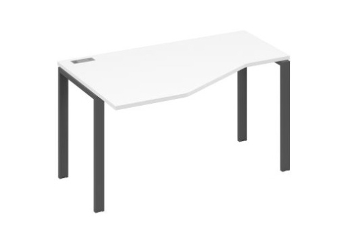Стол эргономичный левый Мира Нумо, цвет белый премиум + антрацит