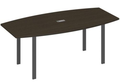 Стол для переговоров фигурный Мира Нумо, цвет венге + антрацит