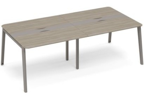Стол для переговоров Види Металл, цвет мокко + вяз