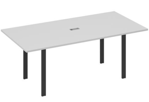 Стол для переговоров прямоугольный Мира Нумо, цвет серый + антрацит