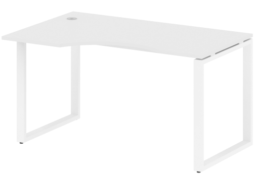 Стол эргономичный левый, 1400х900х750 мм, цвет белый
