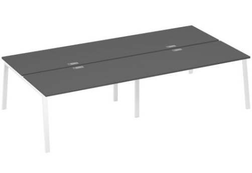 Рабочая станция 4х160 Мира Трио, цвет антрацит премиум + белый