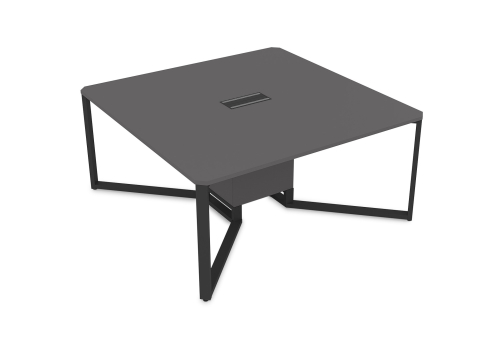 Стол-квадрат, цвет графит + черный
