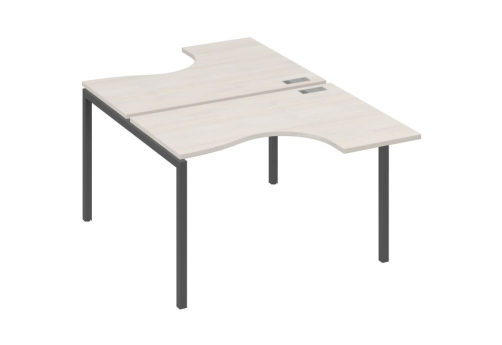 Рабочая станция эргономичная 2х120 Классика Мира Лофт, цвет дуб шамони + антрацит