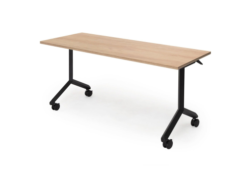 Стол поворотный Принтос Конференц, цвет гикори + черный