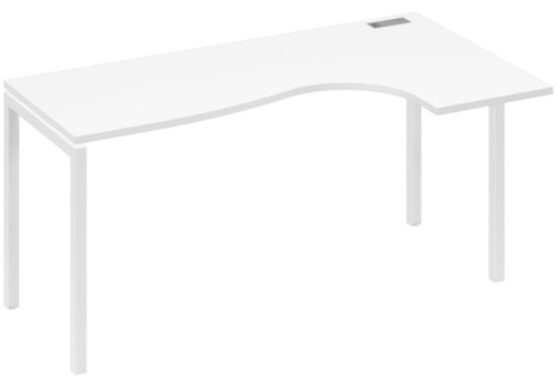Стол эргономичный правый Классика Мира Лофт, цвет белый премиум + белый