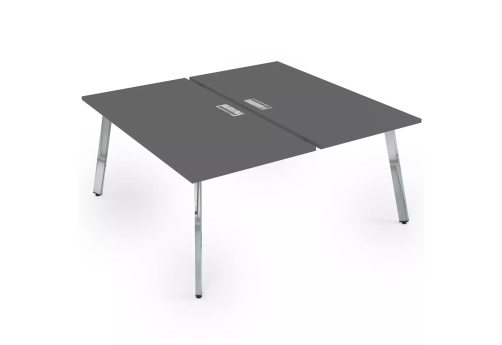 Стол на 2 рабочих места, цвет графит