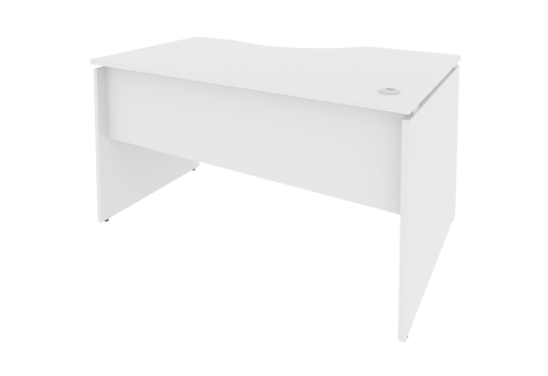 Стол криволинейный левый, цвет белый